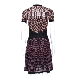 Pre Owned M Missoni Multicolor Lurex Textured Knit A Line Dress S