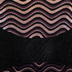 Pre Owned M Missoni Multicolor Lurex Textured Knit A Line Dress S