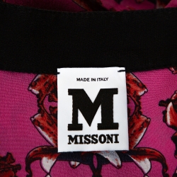 Pre Owned M Missoni Pink Printed Silk Button Front Shirt S