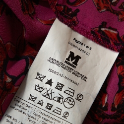 Pre Owned M Missoni Pink Printed Silk Button Front Shirt S