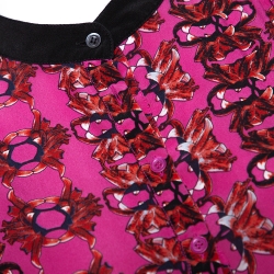 Pre Owned M Missoni Pink Printed Silk Button Front Shirt S