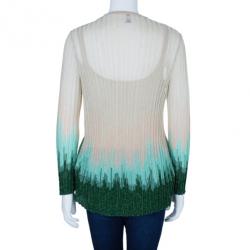 Pre Owned كارديجان إم ميزوني متعدد الألوان توب ميتاليك L