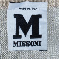 Pre Owned كارديجان إم ميزوني متعدد الألوان توب ميتاليك L