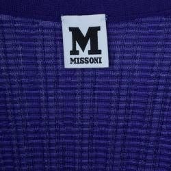 Pre Owned كارديجان أم ميزوني أرجواني مغزول XL