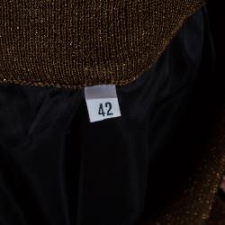 Pre Owned M Missoni Multicolor Metallic Crochet Knit Maxi Skirt M