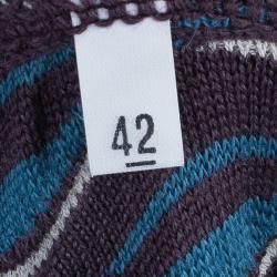 Pre Owned M Missoni Patterned Knit A-Line Dress M
