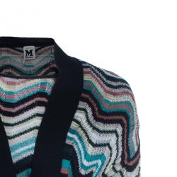 Pre Owned M Missoni Multicolor Knit Top and Cardigan Set M