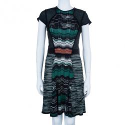 مملوكة مسبقًا M Missoni Wave Print Multicolor Dress M
