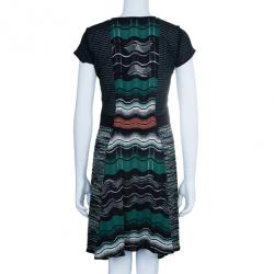 مملوكة مسبقًا M Missoni Wave Print Multicolor Dress M
