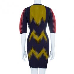 Pre Owned M Missoni Multicolor Patterned Body-Con Cocktail Dress M