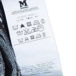 Pre Owned M Missoni Monochrome Wave Knit Long Top L