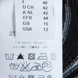 Pre Owned M Missoni Monochrome Wave Knit Long Top L
