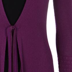 Pre Owned كارديغان إم ميزوني كم طويل تريكو بنفسجي M