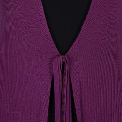 Pre Owned كارديغان إم ميزوني كم طويل تريكو بنفسجي M