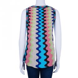 مملوكة مسبقًا M Missoni Wave Crochet Knit Top L