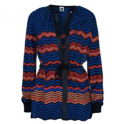 Pre Owned M Missoni Multicolor Light Knit Cardigan M