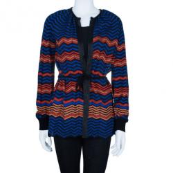 Pre Owned M Missoni Multicolor Light Knit Cardigan M