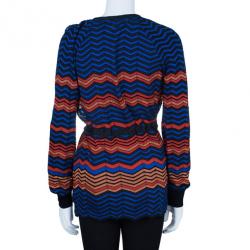 Pre Owned M Missoni Multicolor Light Knit Cardigan M
