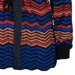 Pre Owned M Missoni Multicolor Light Knit Cardigan M