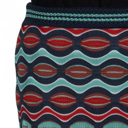 Pre Owned M Missoni Wave Knit Maxi Skirt M