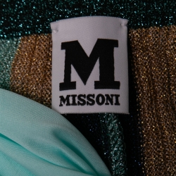 M Missoni Multicolor Striped Lurex Knit Top & Pants Set S  