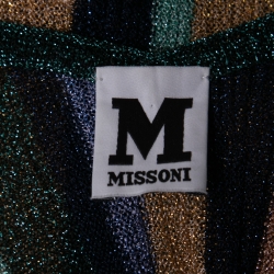 M Missoni Multicolor Striped Lurex Knit Top & Pants Set S  