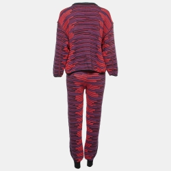 M Missoni Multicolor Patterned Knit Top & Pants Set M