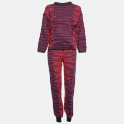 M Missoni Multicolor Patterned Knit Top & Pants Set M