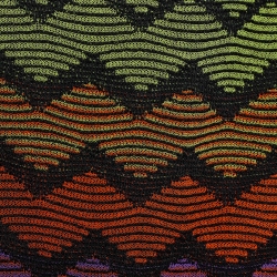 Pre Owned M Missoni Multicolor Cotton Blend Knit Flared Skirt M