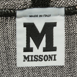 Pre Owned M Missoni Black Lurex Knit Off Shoulder Flared Mini Dress M