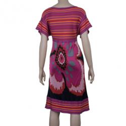 Pre Owned M Missoni Pink/Purple Floral Dress M