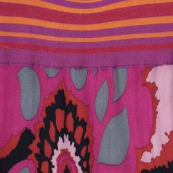 Pre Owned M Missoni Pink/Purple Floral Dress M