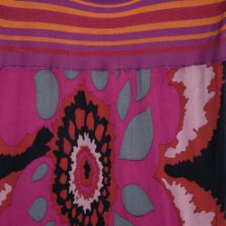 Pre Owned M Missoni Pink/Purple Floral Dress M