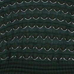 Pre Owned فستان إم ميزوني منسوج خصر واطي أخضر M