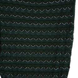 Pre Owned فستان إم ميزوني منسوج خصر واطي أخضر M