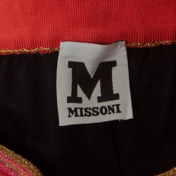 Pre Owned M Missoni Multicolor Striped Lurex Knit Palazzo Pants S
