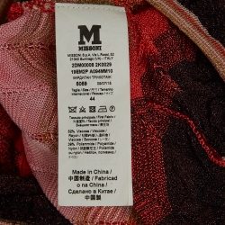 Pre Owned M Missoni Pink Lurex Knit Cropped Cardigan M