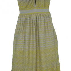 Pre Owned M Missoni One Shoulder Multicolor Knit Dress M