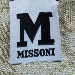 Pre Owned M Missoni One Shoulder Multicolor Knit Dress M