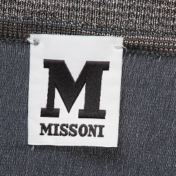 Pre Owned M Missoni Multicolor Patterned Knit Cardigan S