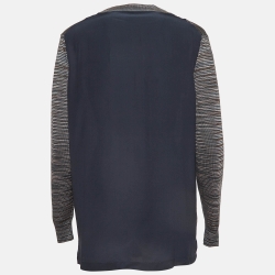 Pre Owned M Missoni Multicolor Patterned Knit Cardigan S