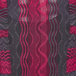 مملوكة مسبقًا M Missoni Pink and Grey Patterned Knit Maxi Dress M
