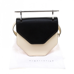 Pre Owned M2Malletier Off-white/Black Leather Amor Fati Crossbody Bag