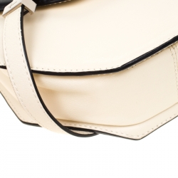 Pre Owned M2Malletier Off-white/Black Leather Amor Fati Crossbody Bag