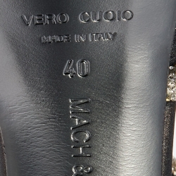 Pre Owned Mach & Mach Black Satin Double Bow Crystal Embellished Platform Pumps Size 40