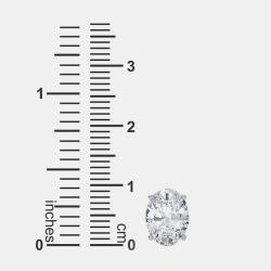 Pre Owned 14K Oval Cut Solitaire Lab Grown Diamonds Earrings (3/4 Ctw)