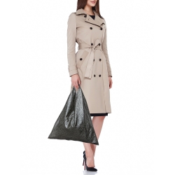 Pre Owned Maison Martin Margiela Dark Grey Patent Leather Hobo