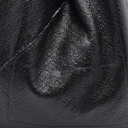 Pre Owned Maison Martin Margiela Dark Grey Patent Leather Hobo