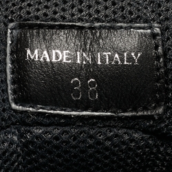 Pre Owned Maison Martin Margiela Silver PVC Lace Up Sneakers Size 38