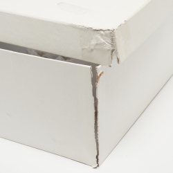 Pre Owned Maison Martin Margiela Silver PVC Lace Up Sneakers Size 38